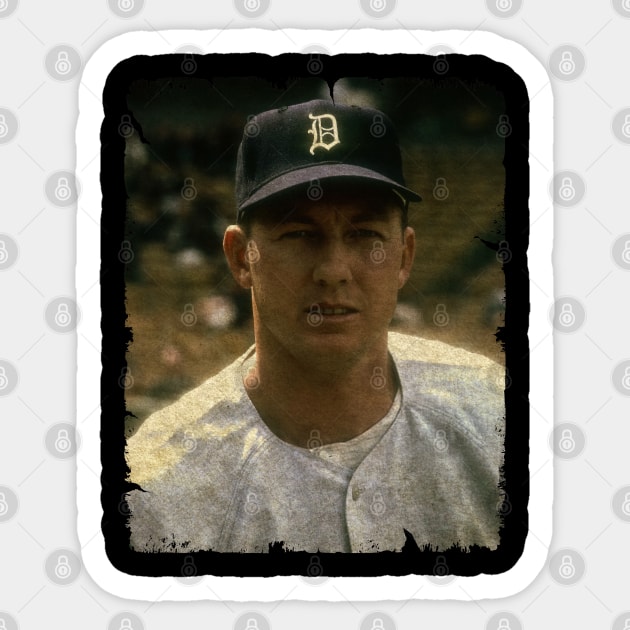 Al Kaline in Detroit Tigers Sticker by PESTA PORA